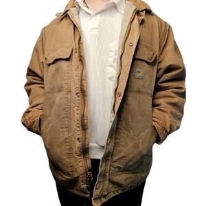 Y2K era Carhartt Flame Resistant Brown Work Jacket X-Large 2008 jacket